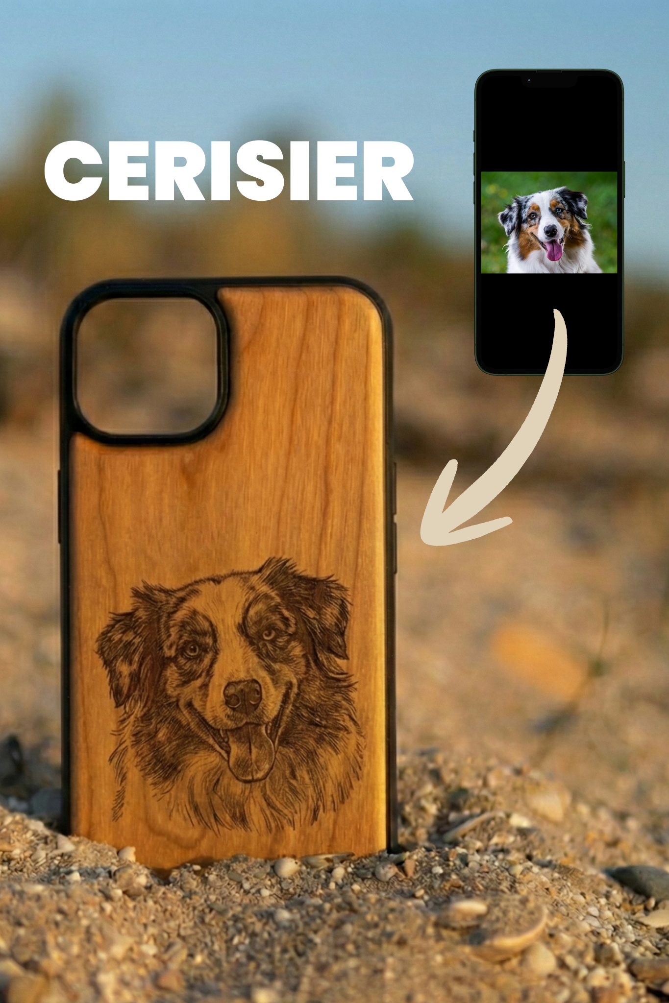 Coque téléphone en bois personnalisée
